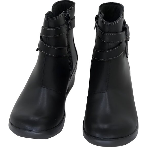 Clarks Angie Mist Spice Black Leather Ankle Boots Women's US 7M - Picture 5 of 6